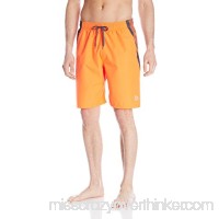 RBX Men's Microfiber Reflective Active Swim Shorts Orange B01B368VXW